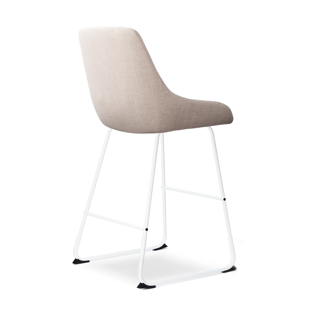 Nino-Isa barkruk beige - wit onderstel - 65 cm