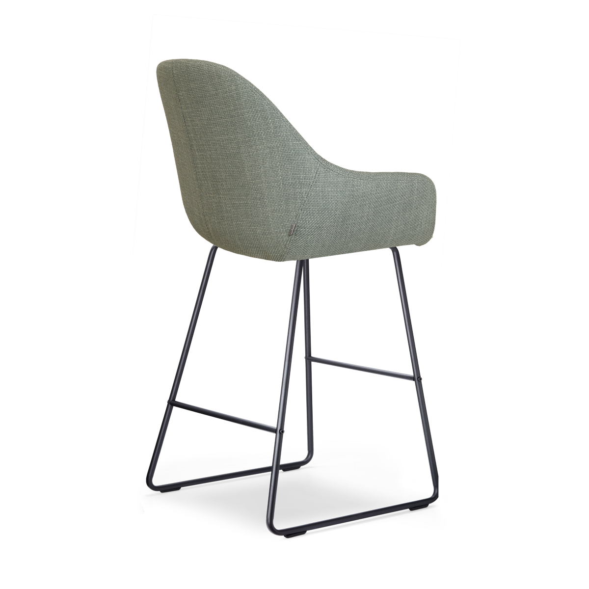 Nino-Mae barkruk saliegroen - zwart onderstel - 65 cm