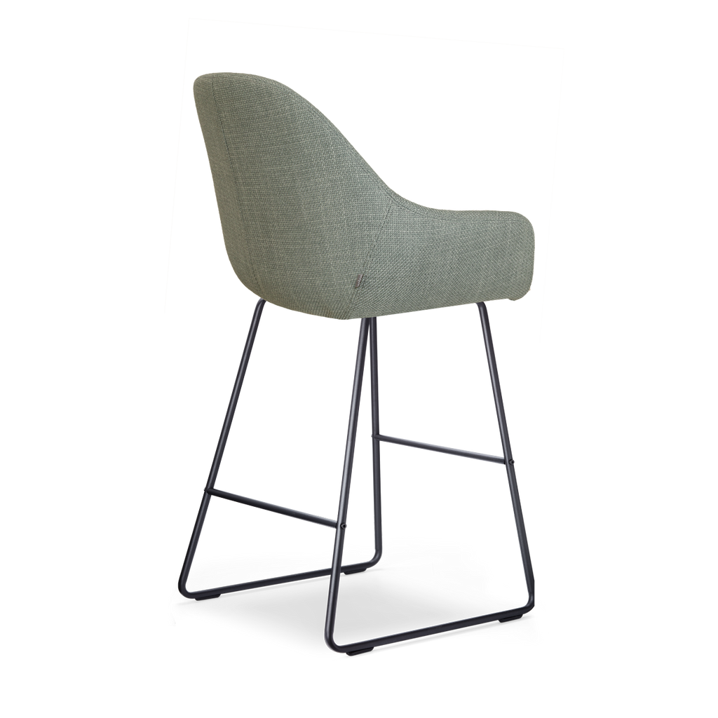 Nino-Mae barkruk saliegroen - zwart onderstel - 75 cm