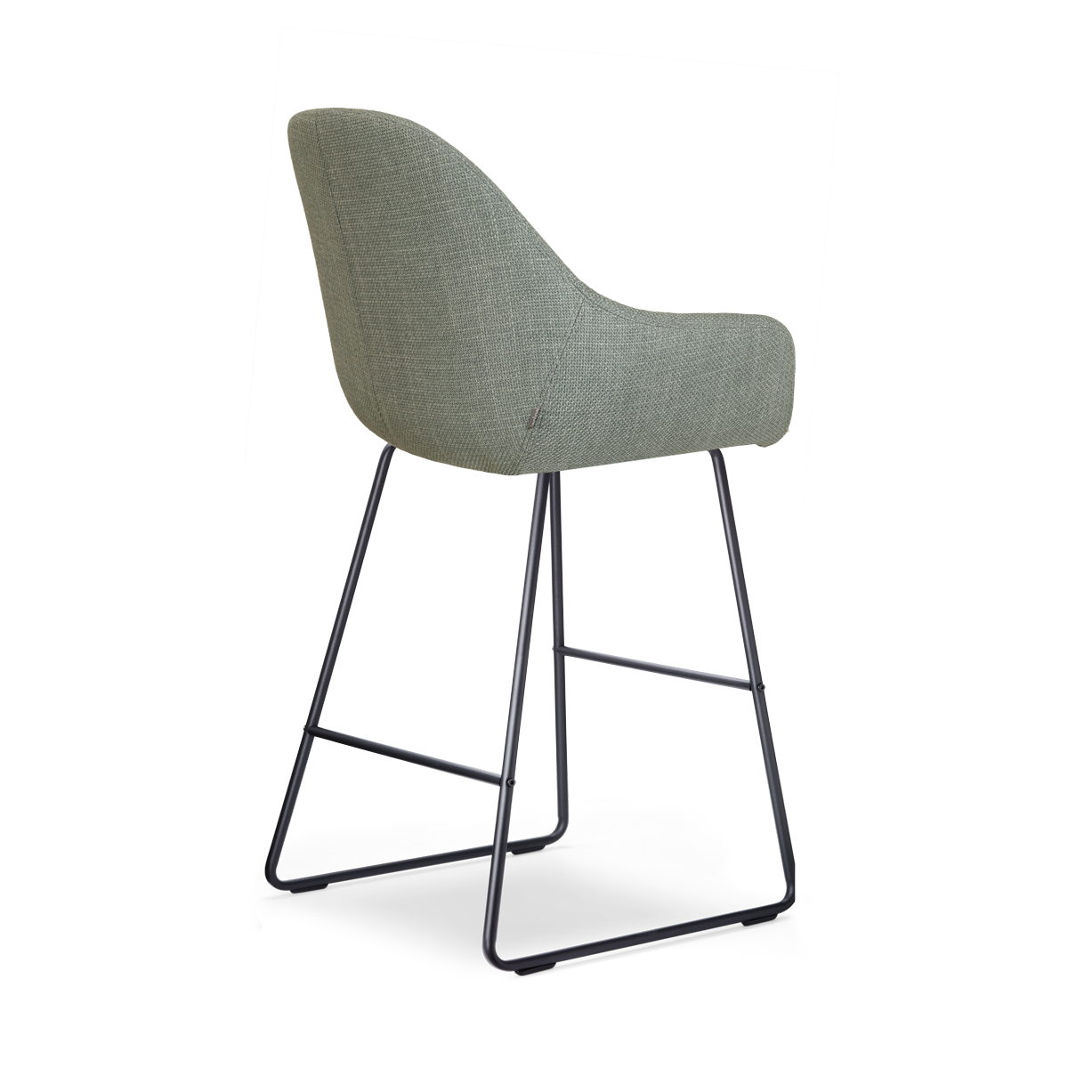 Nino-Mae barkruk saliegroen - zwart onderstel - 75 cm