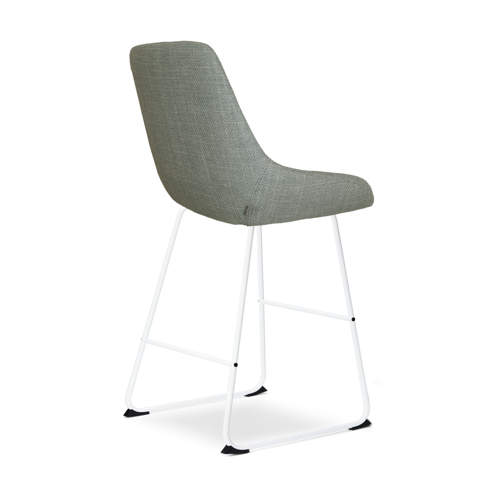Nino-Isa barkruk saliegroen - wit onderstel - 65 cm