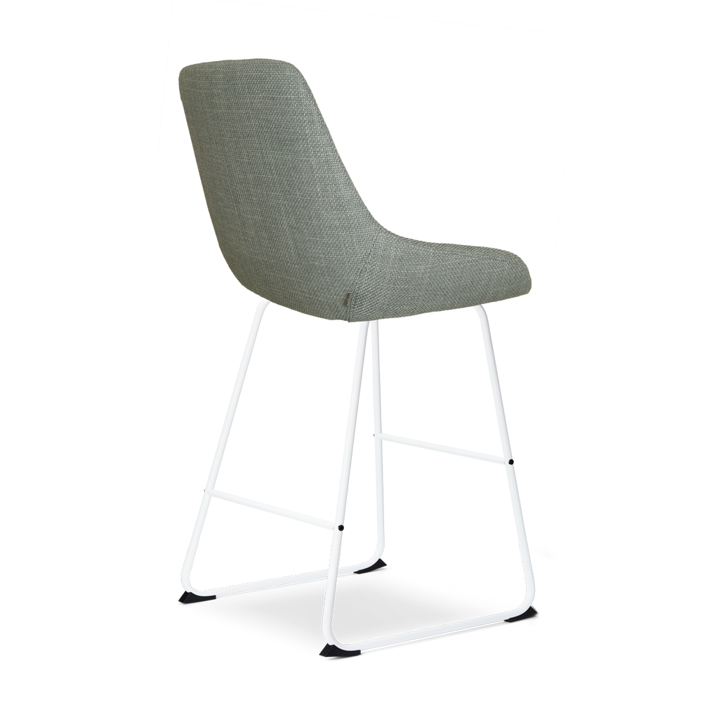 Nino-Isa barkruk saliegroen - wit onderstel - 75 cm