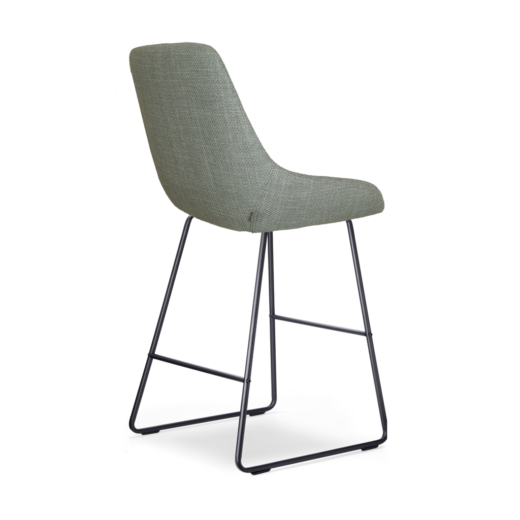 Nino-Isa barkruk saliegroen - zwart onderstel - 75 cm