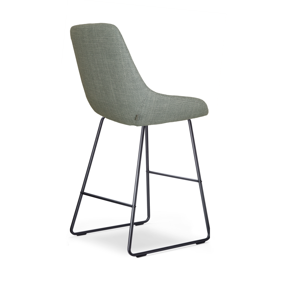 Nino-Isa barkruk saliegroen - zwart onderstel - 75 cm