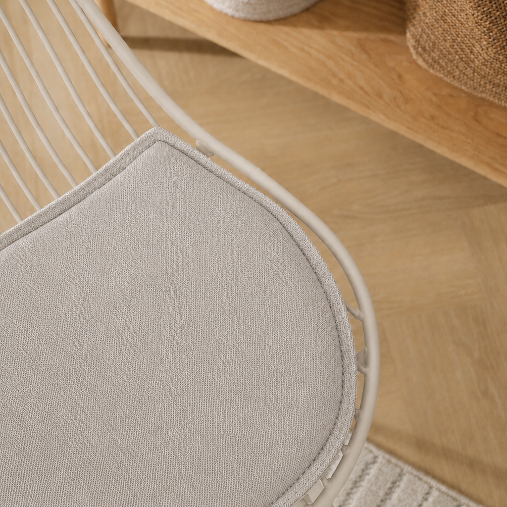 Pleun barkruk grijsbeige - met zitkussen - 65 cm