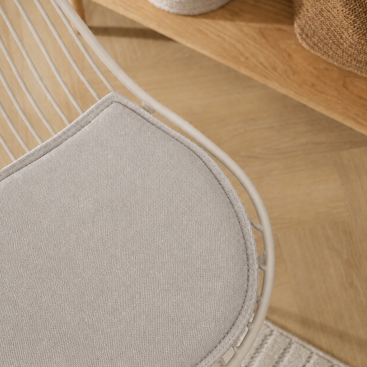 Pleun barkruk grijsbeige - met zitkussen - 65 cm