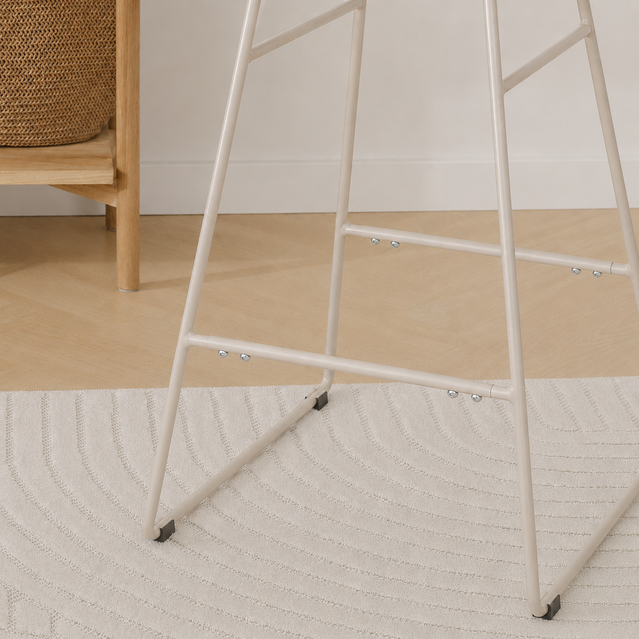 Pleun barkruk grijsbeige - met zitkussen - 65 cm