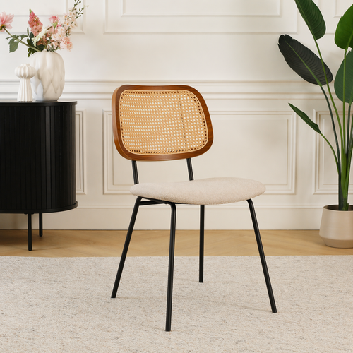 Jolie rotan eetkamerstoel beige