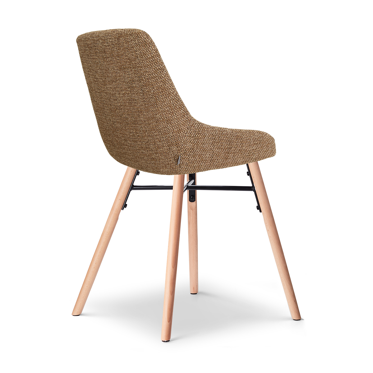 Nena-Isa eetkamerstoel bruin blend - houten onderstel