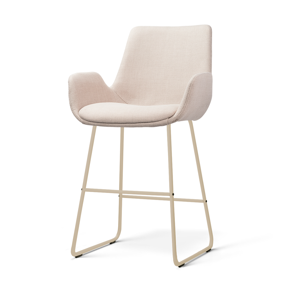 Nino-Eef barkruk beige - beige onderstel - 65 cm