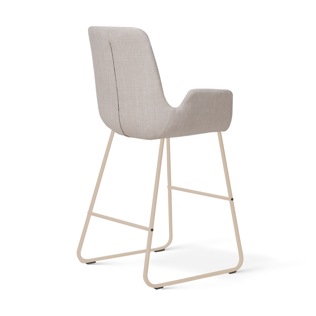 Nino-Eef barkruk beige - beige onderstel - 65 cm