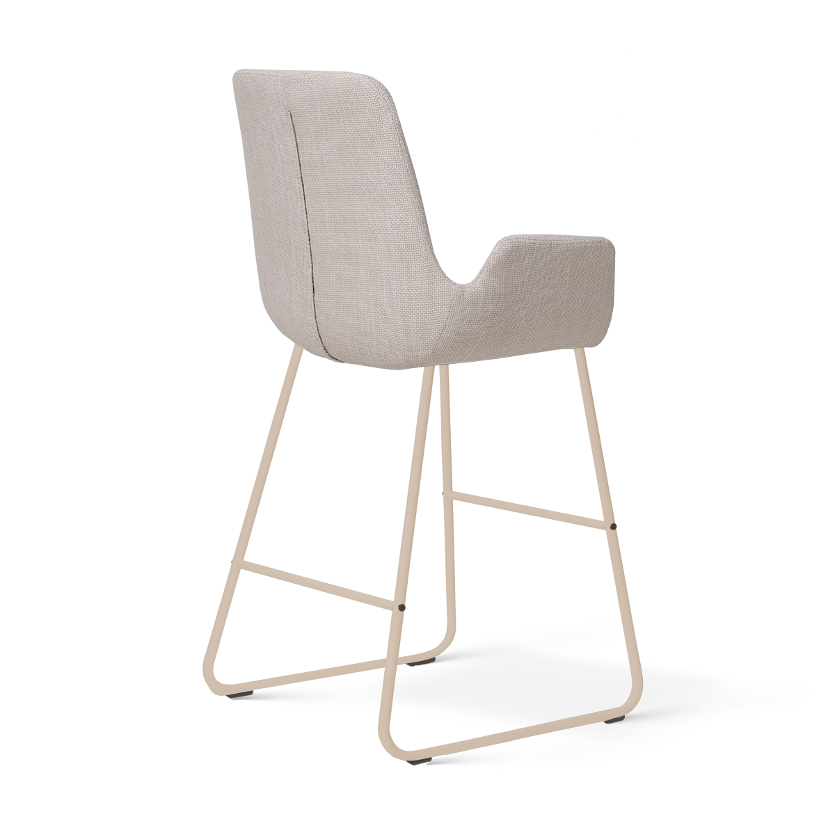 Nino-Eef barkruk beige - beige onderstel - 65 cm