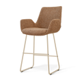 Nino-Eef barkruk bruin blend - beige onderstel - 65 cm