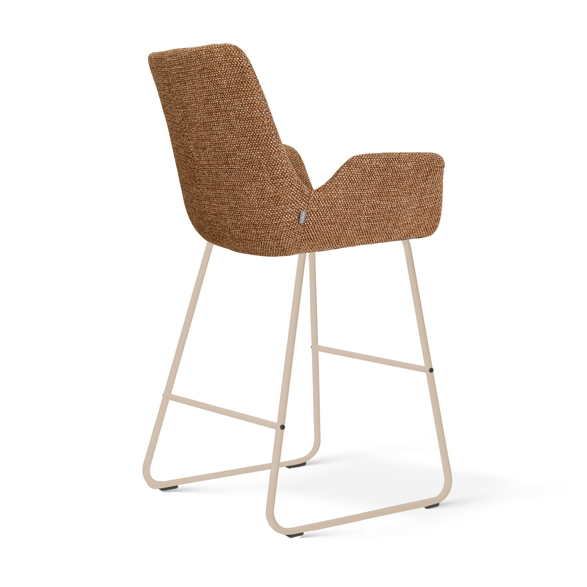 Nino-Eef barkruk bruin blend - beige onderstel - 65 cm