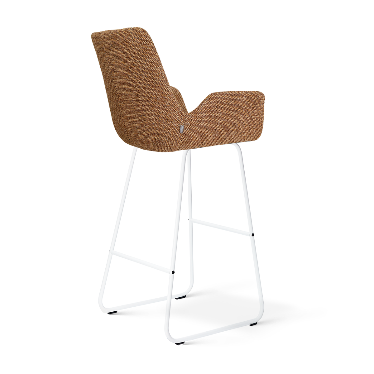 Nino-Eef barkruk bruin blend - wit onderstel - 75 cm