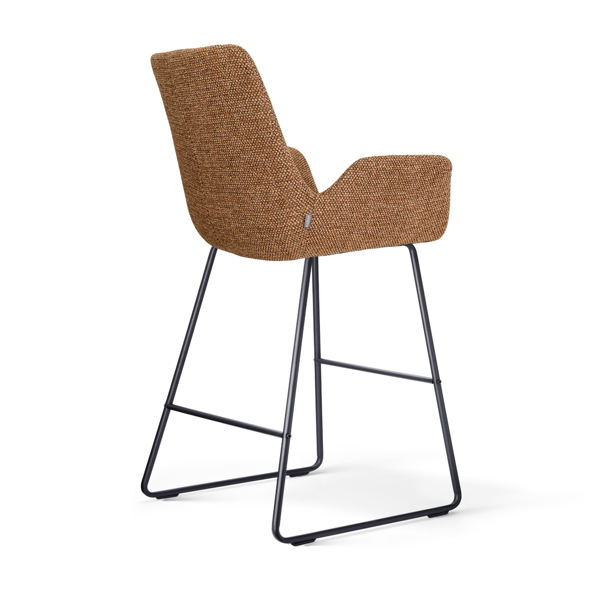 Nino-Eef barkruk bruin blend - zwart onderstel - 65 cm