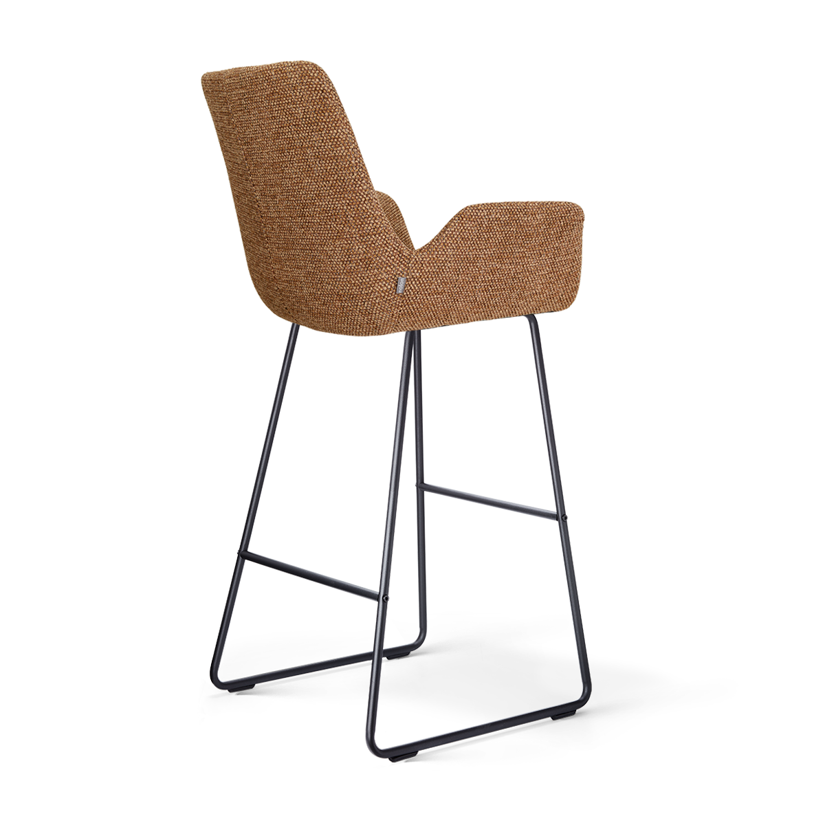 Nino-Eef barkruk bruin blend - zwart onderstel - 75 cm