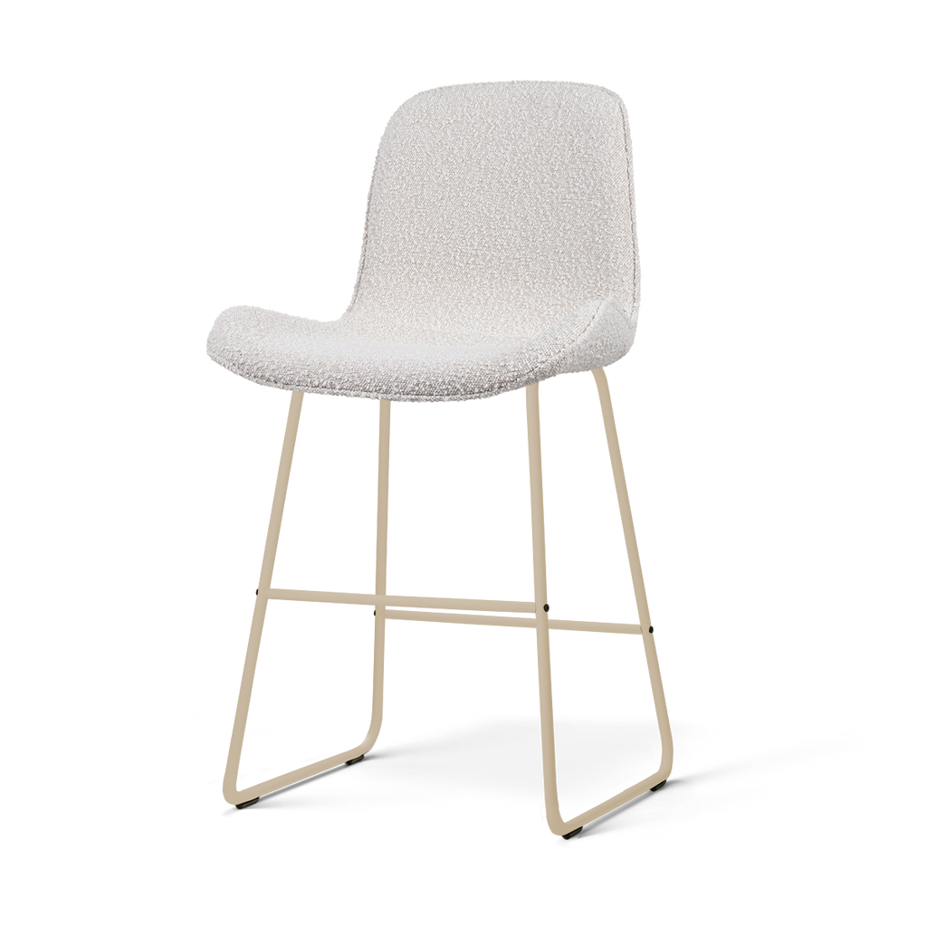 Nino-Fé barkruk bouclé beige - beige onderstel - 65 cm
