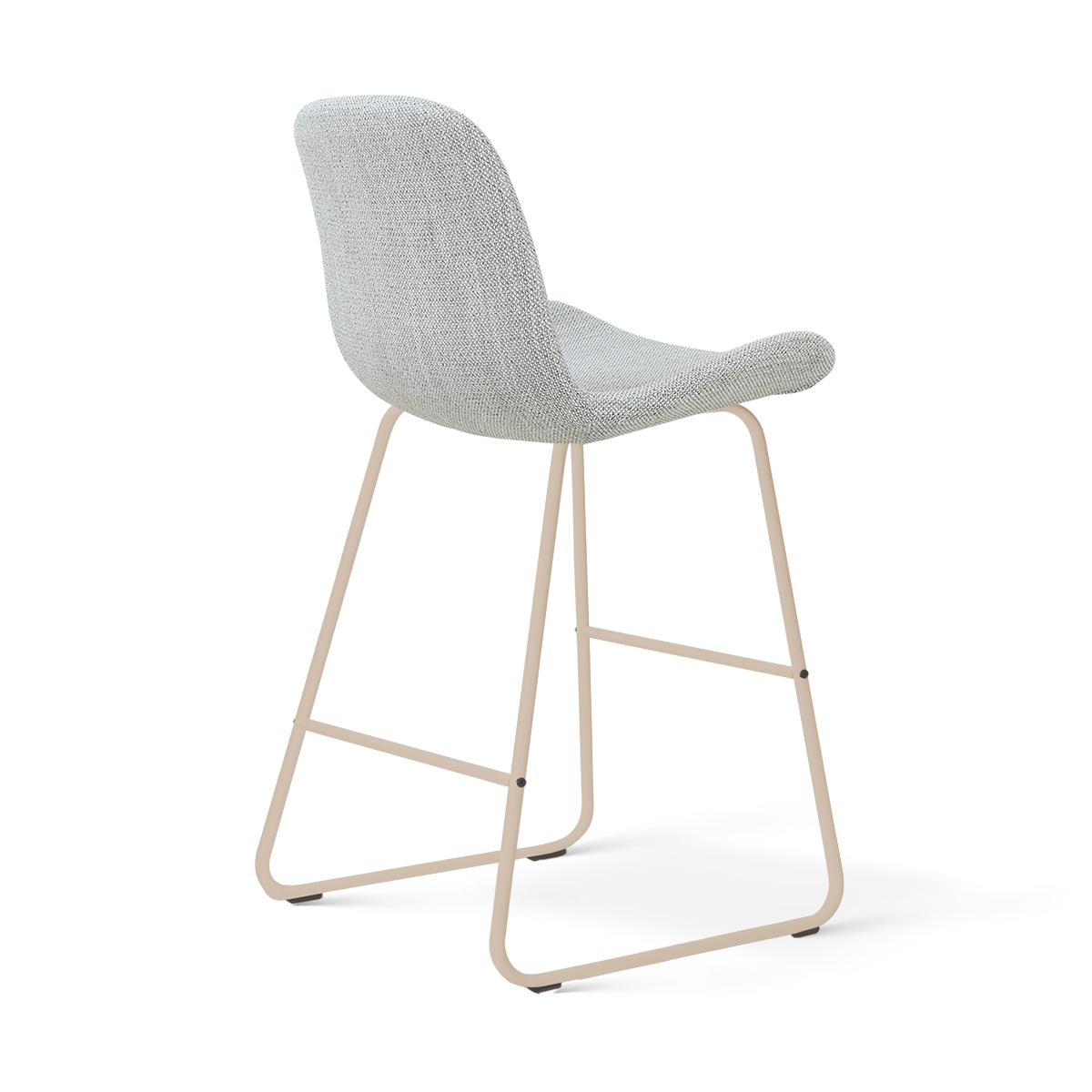 Nino-Fé barkruk grijs melange - beige onderstel - 65 cm