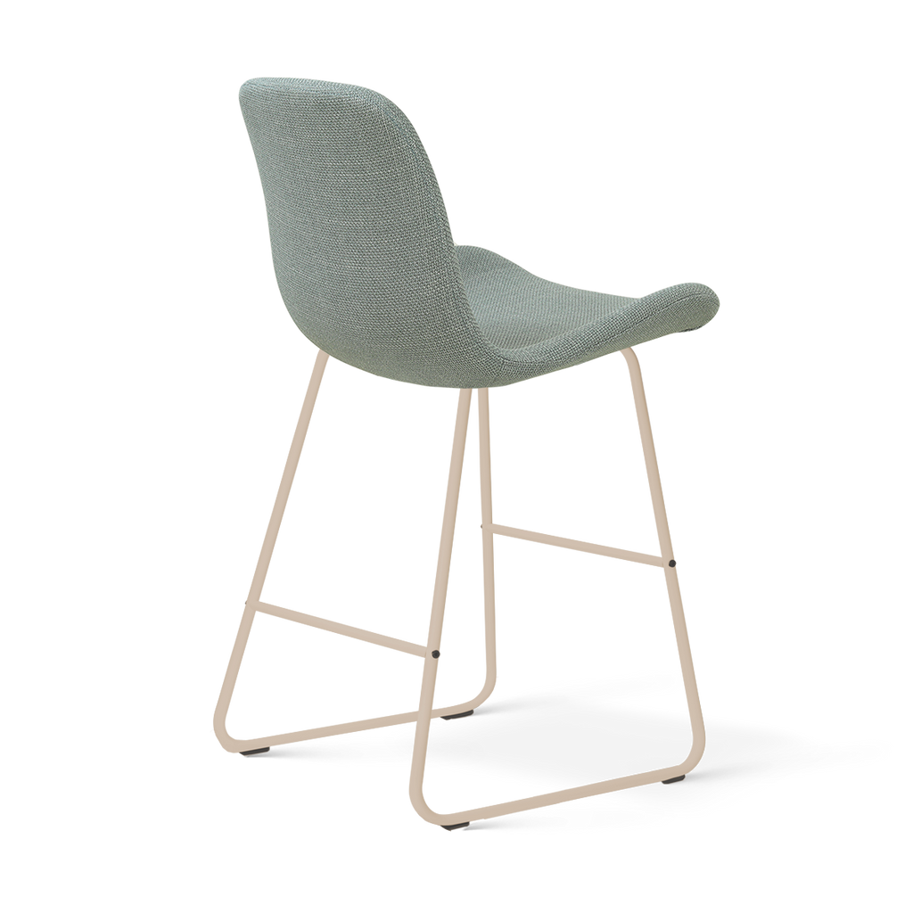 Nino-Fé barkruk saliegroen - beige onderstel - 65 cm