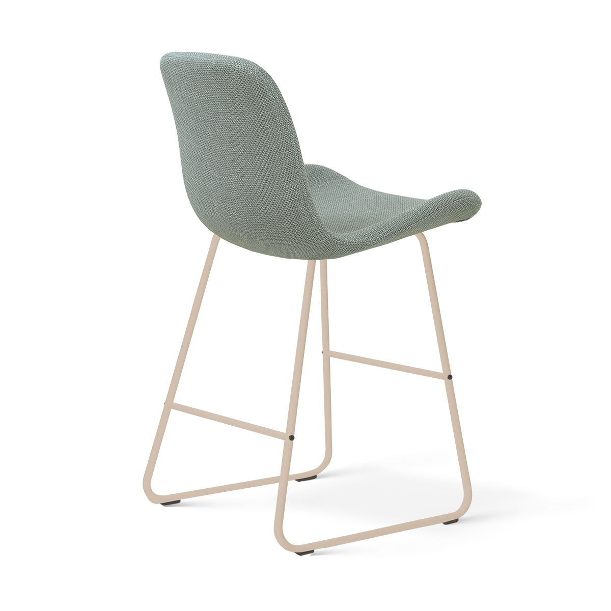 Nino-Fé barkruk saliegroen - beige onderstel - 65 cm