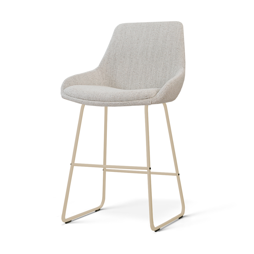 Nino-Isa barkruk beige gemêleerd - beige onderstel - 65 cm