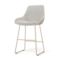 Nino-Isa barkruk beige gemêleerd - beige onderstel - 65 cm