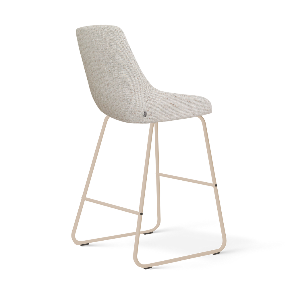 Nino-Isa barkruk beige gemêleerd - beige onderstel - 65 cm