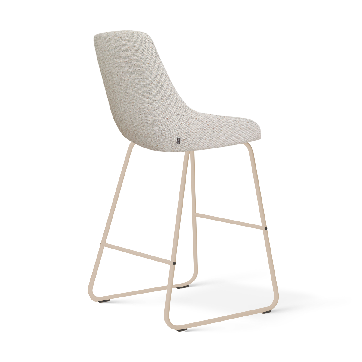 Nino-Isa barkruk beige gemêleerd - beige onderstel - 65 cm
