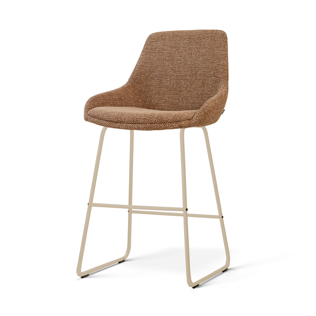 Nino-Isa barkruk bruin blend - beige onderstel - 65 cm