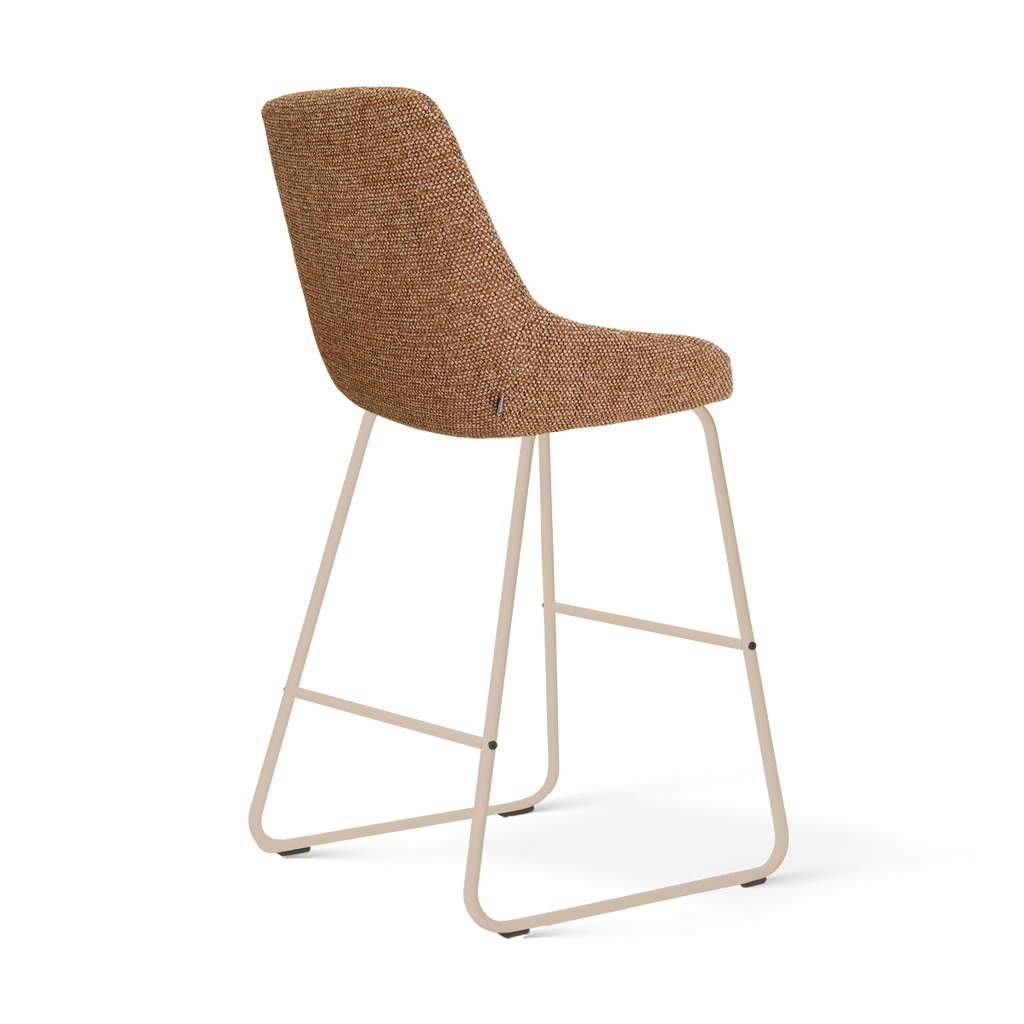 Nino-Isa barkruk bruin blend - beige onderstel - 65 cm