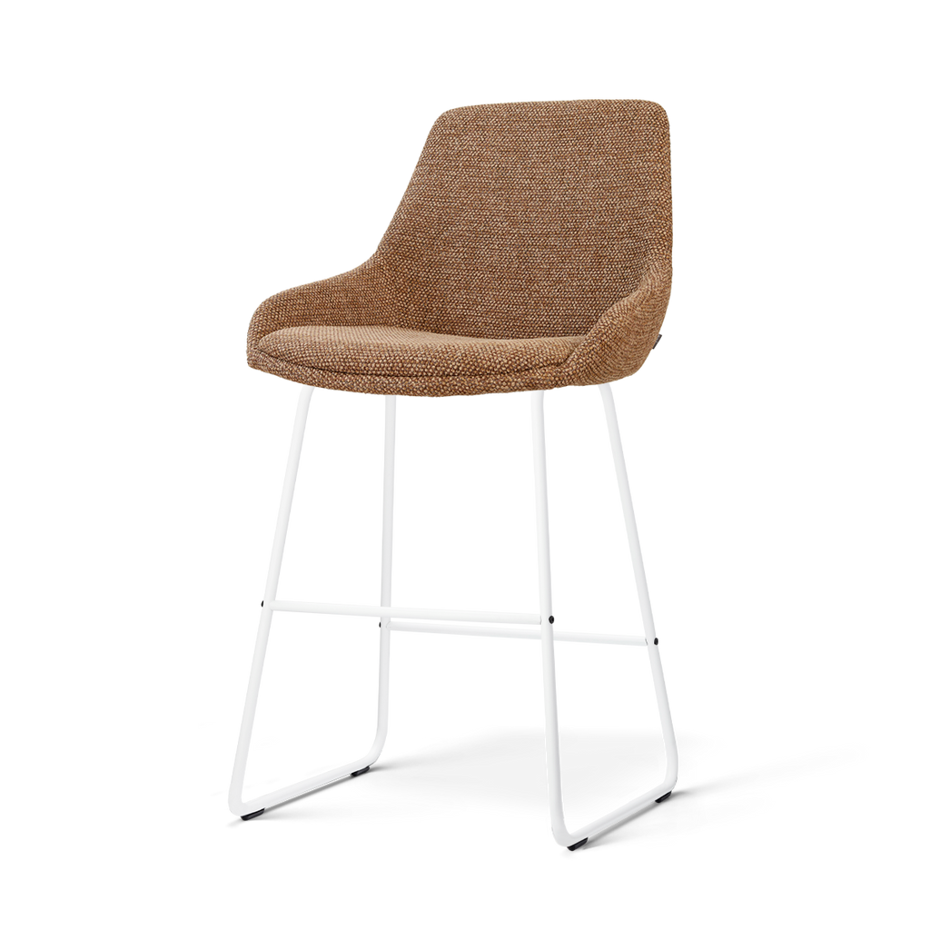 Nino-Isa barkruk bruin blend - wit onderstel - 65 cm