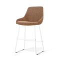 Nino-Isa barkruk bruin blend - wit onderstel - 65 cm