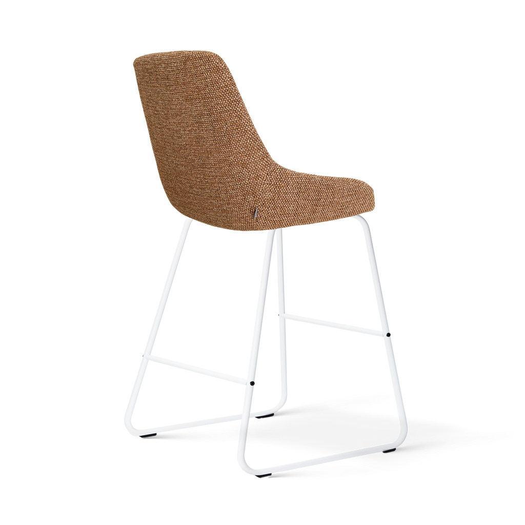 Nino-Isa barkruk bruin blend - wit onderstel - 65 cm