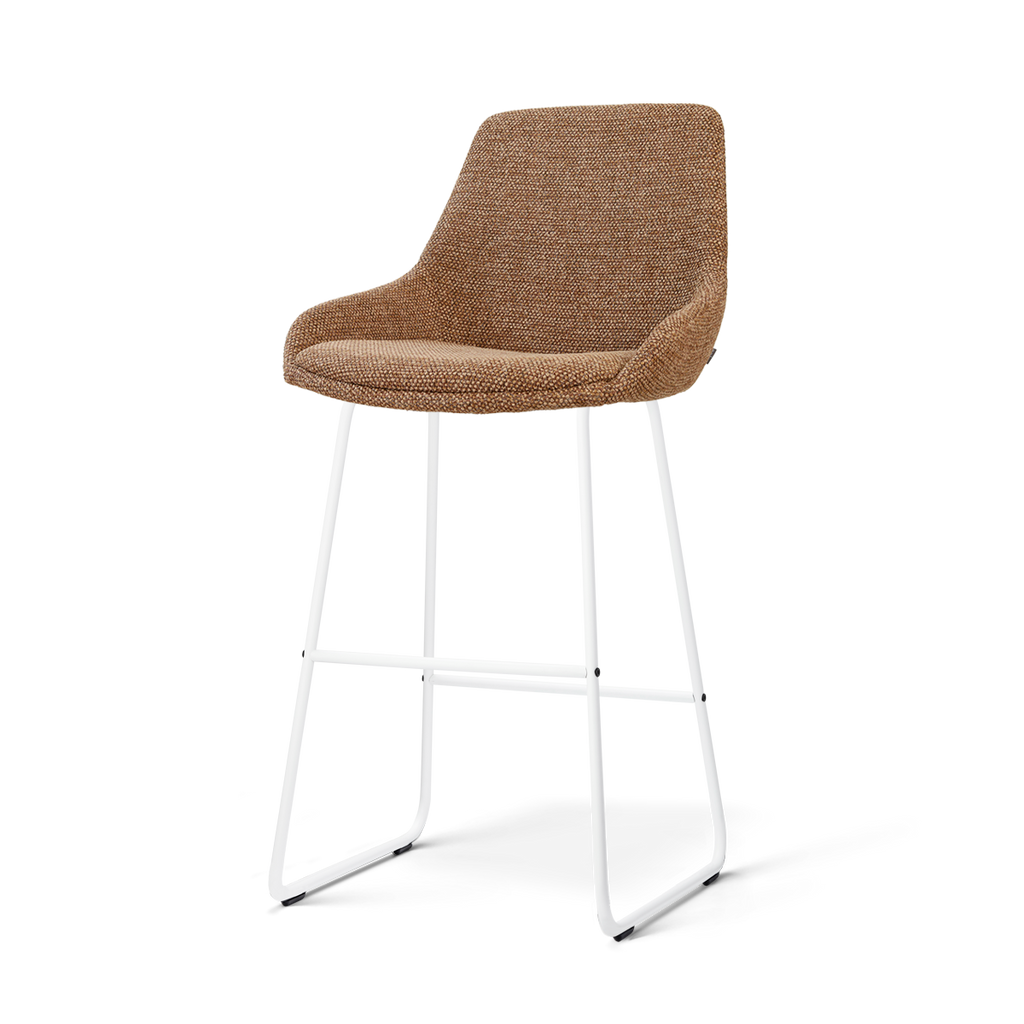 Nino-Isa barkruk bruin blend - wit onderstel - 75 cm