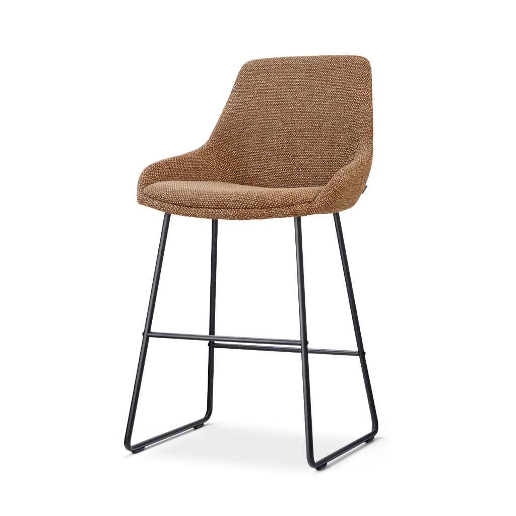 Nino-Isa barkruk bruin blend - zwart onderstel - 65 cm