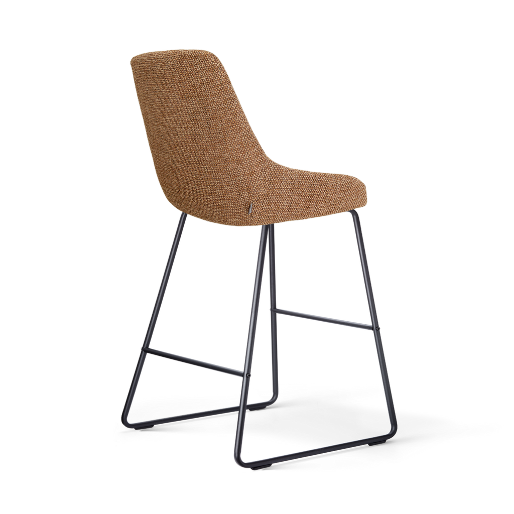 Nino-Isa barkruk bruin blend - zwart onderstel - 65 cm