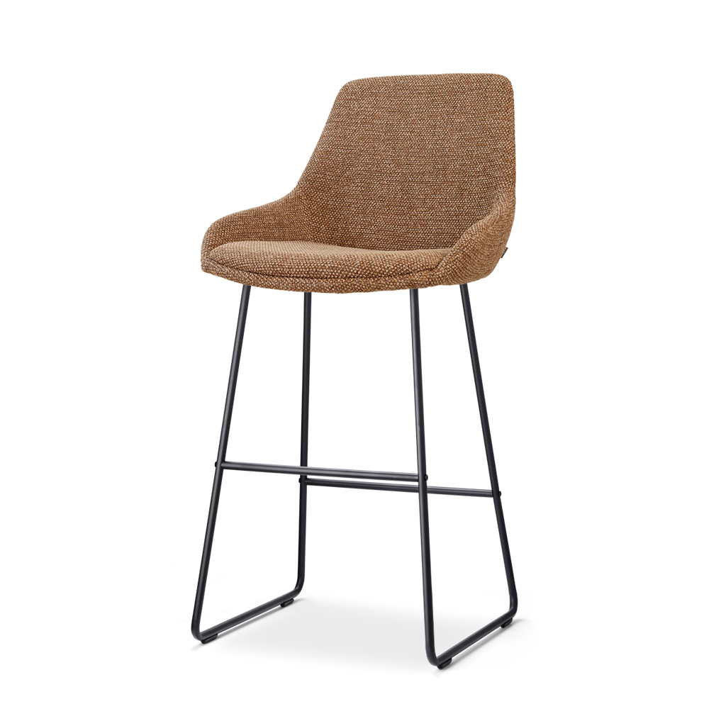 Nino-Isa barkruk bruin blend - zwart onderstel - 75 cm