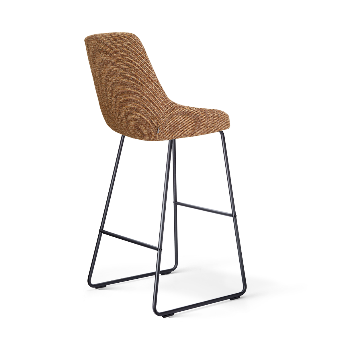 Nino-Isa barkruk bruin blend - zwart onderstel - 75 cm