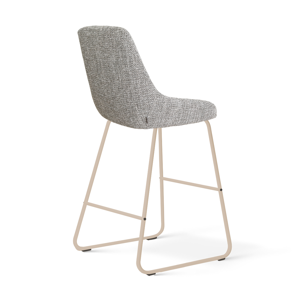 Nino-Isa barkruk grijs blend - beige onderstel - 65 cm