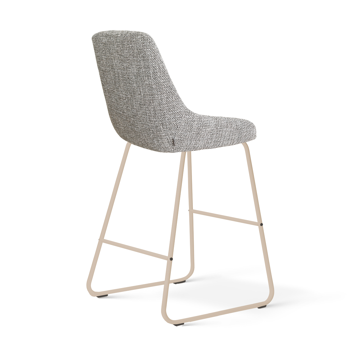 Nino-Isa barkruk grijs blend - beige onderstel - 65 cm