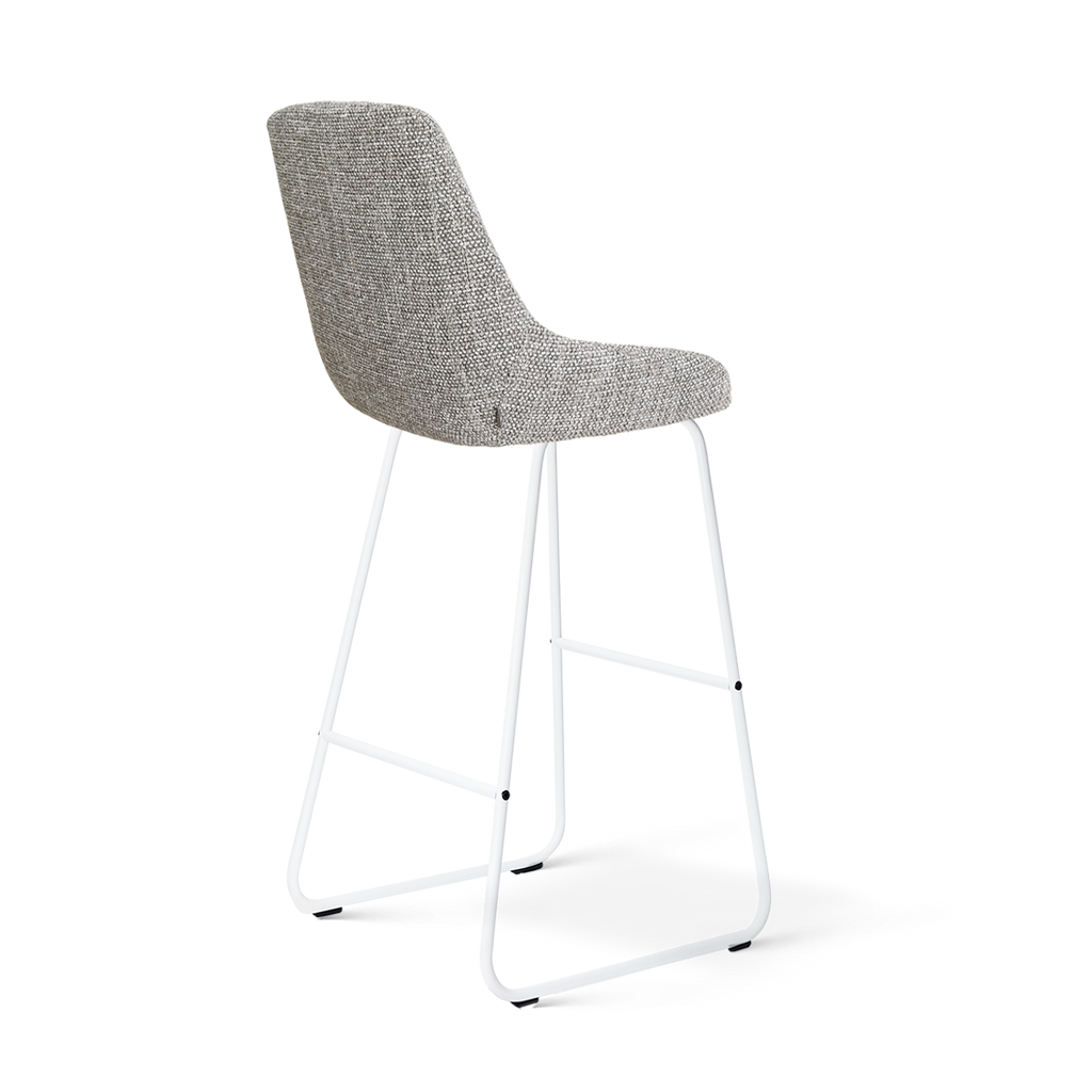 Nino-Isa barkruk grijs blend - wit onderstel - 75 cm