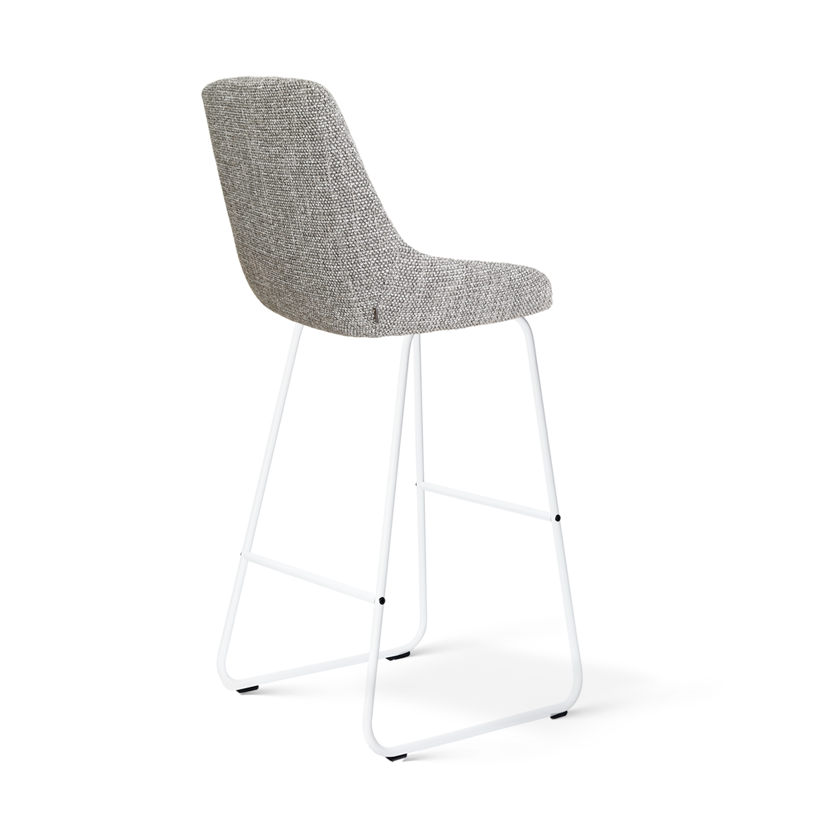 Nino-Isa barkruk grijs blend - wit onderstel - 75 cm