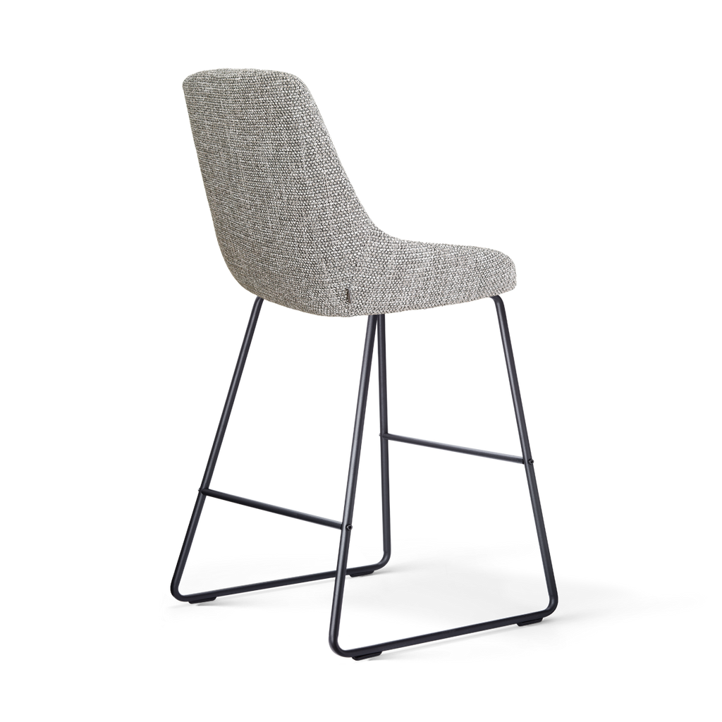 Nino-Isa barkruk grijs blend - zwart onderstel - 65 cm