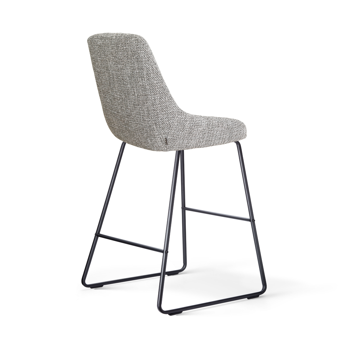 Nino-Isa barkruk grijs blend - zwart onderstel - 65 cm