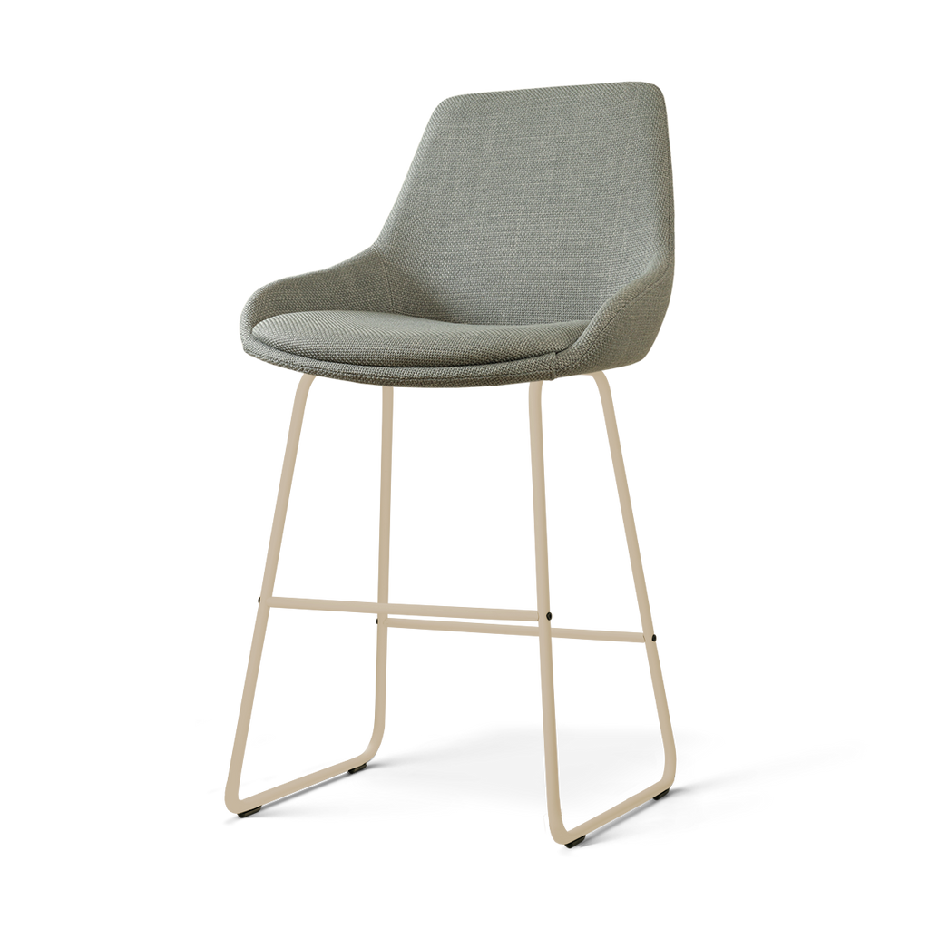 Nino-Isa barkruk saliegroen - beige onderstel - 65 cm