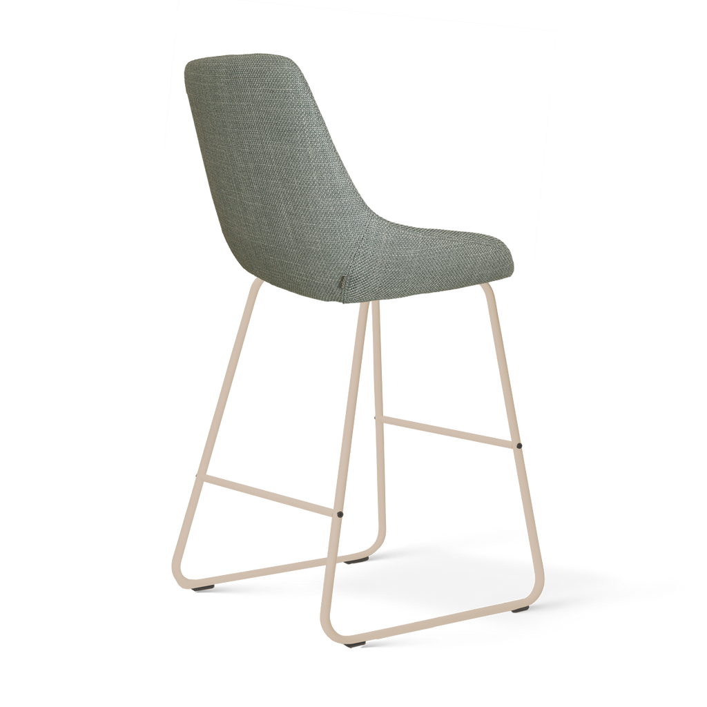 Nino-Isa barkruk saliegroen - beige onderstel - 65 cm