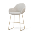 Nino-Mae barkruk beige gemêleerd - beige onderstel - 65 cm