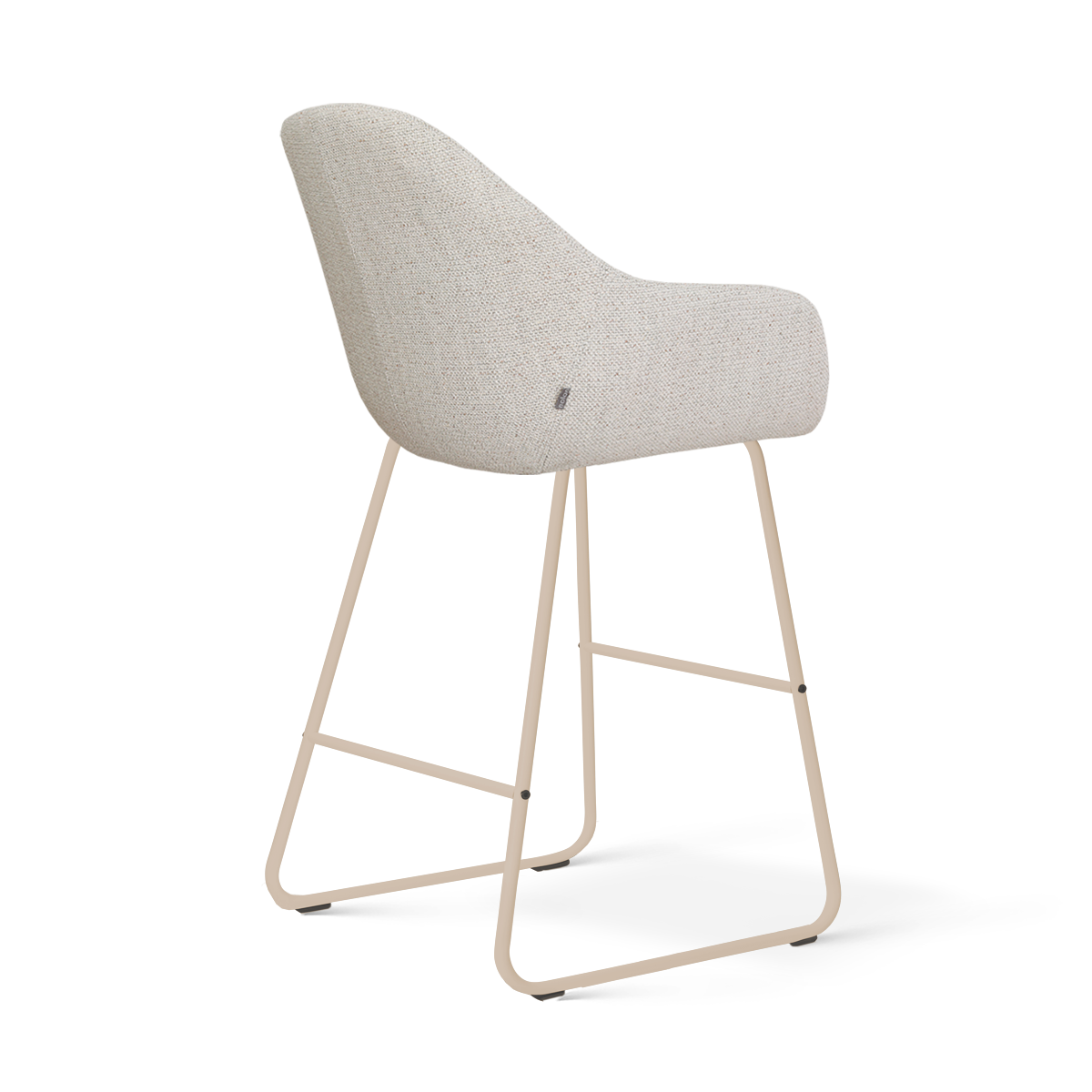 Nino-Mae barkruk beige gemêleerd - beige onderstel - 65 cm