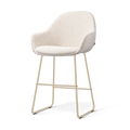 Nino-Mae barkruk bouclé beige - beige onderstel - 65 cm